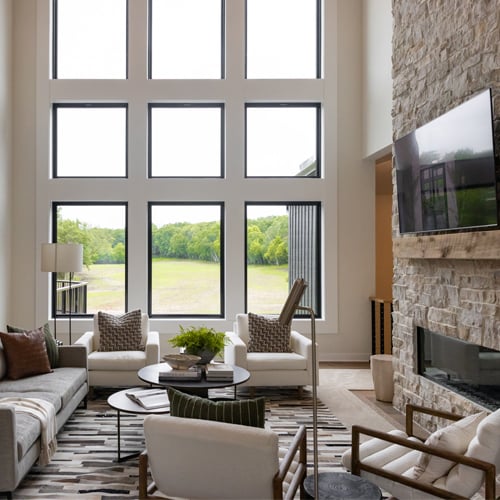 100 Series picture windows and gliding patio door