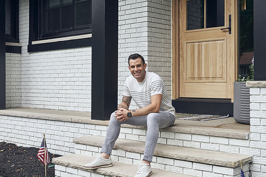 John Colaneri with Vintage Rambler Exterior