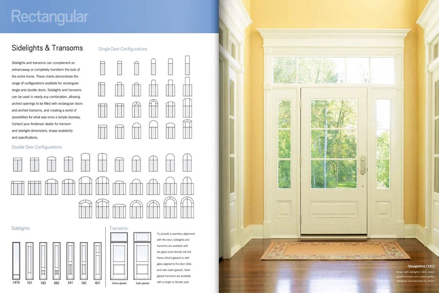 front door with guide