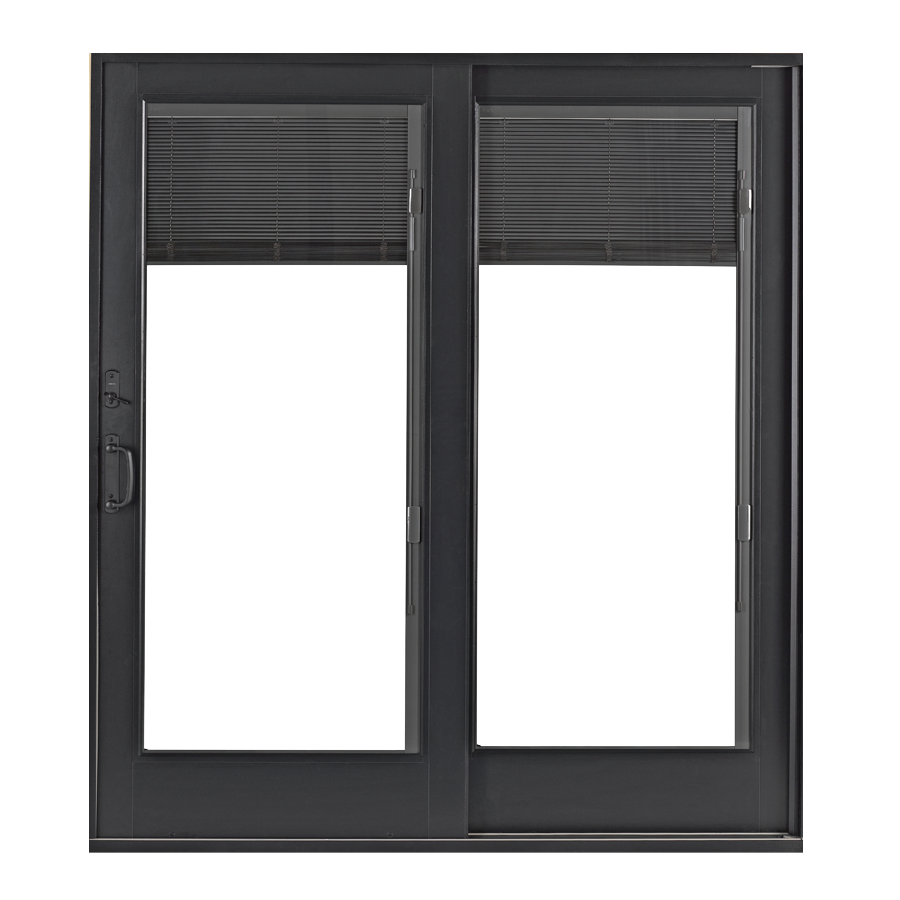 andersen a series gliding patio door with blinds between the glass