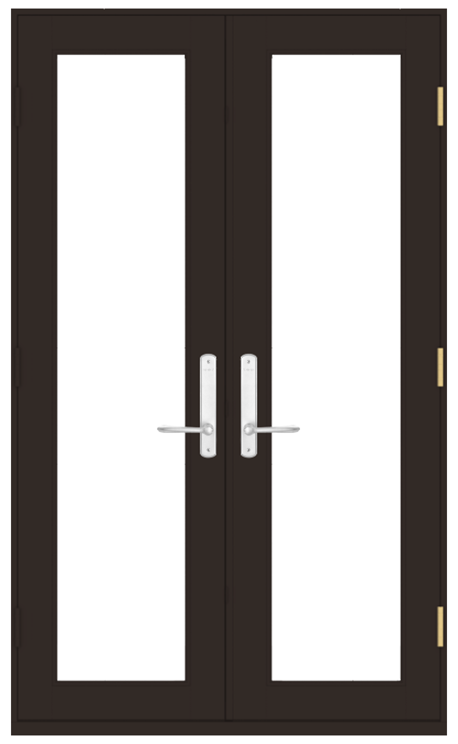 andersen e series hinged patio with dark bronze trim